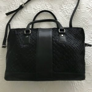 Innue, soft leather purse & mink fur